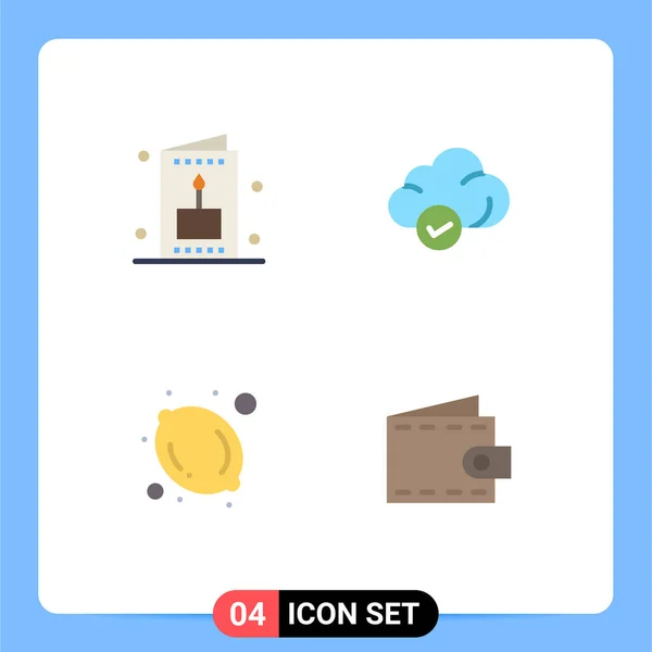 Icône Vectorielle Stock Paquet Signes Symboles Ligne Pour Carte Nourriture — Image vectorielle