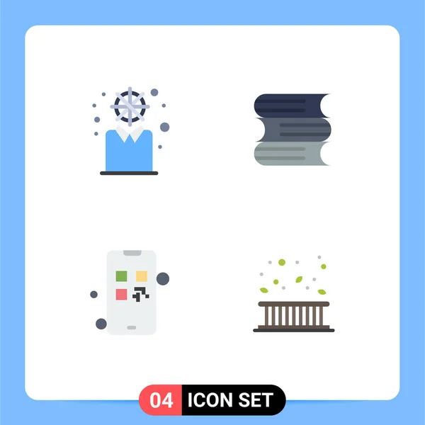 Interface Usuário Flat Icon Pack Modern Signs Symbols Business Money — Vetor de Stock