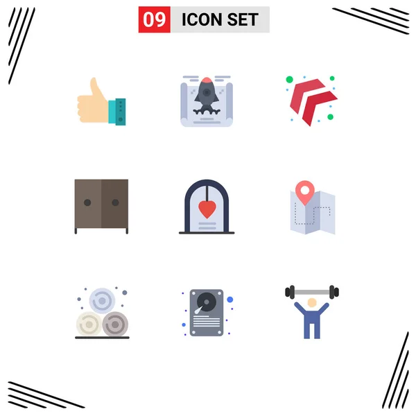 Universal Icon Symbols Group Modern Flat Colors Celebration Wardrobe Business — Stock Vector