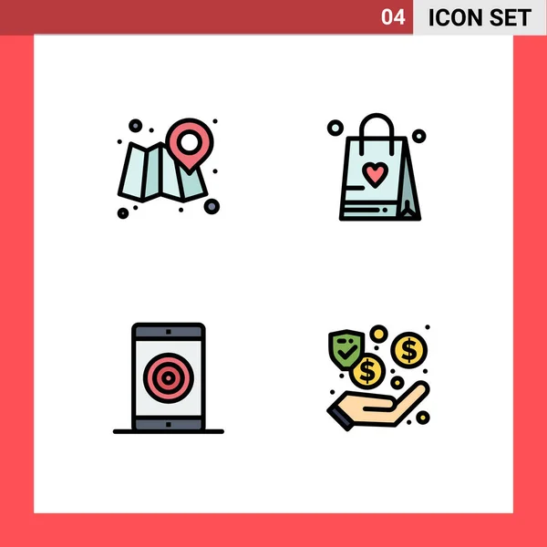 Stock Vector Icon Pack Van Line Signs Symbolen Voor Web — Stockvector