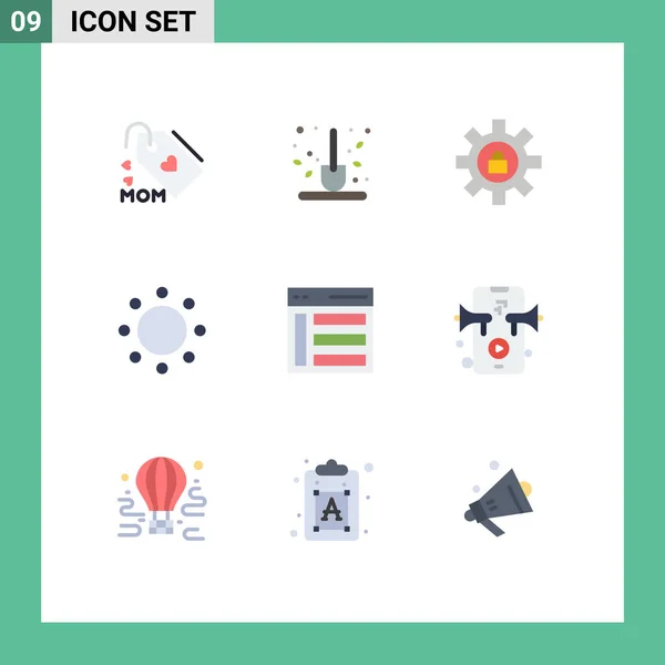 Universal Icon Symbols Gruppe Von Modernen Flachen Farben Der Kommunikation — Stockvektor