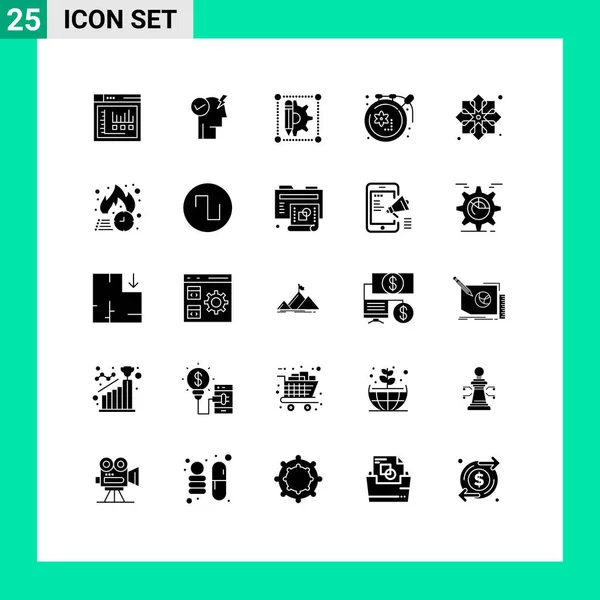 Stock Vector Icon Pack Líneas Signos Símbolos Para Patrones Aficiones — Vector de stock