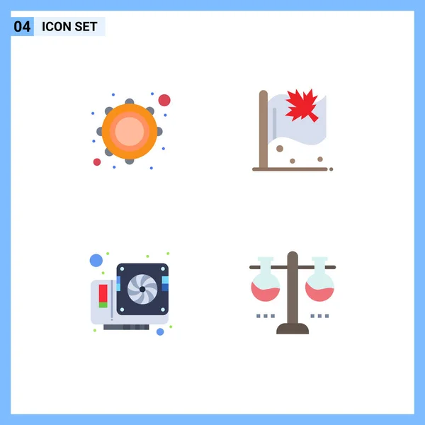 Creative Icons Modern Signs Sysymbols Instrument Computer Tambourine Leaf Video — Vector de stock