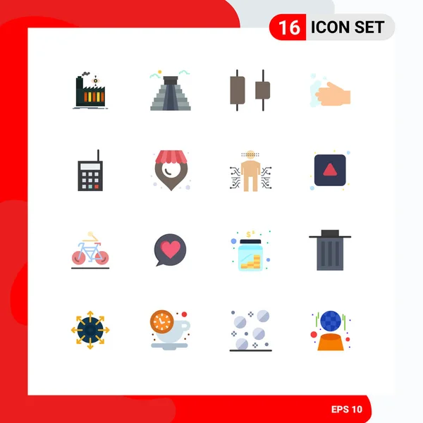 Vector Stock Icon Pack Líneas Señales Símbolos Para Radio Dispositivos — Vector de stock