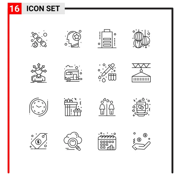 Set Vector Outlines Grid Difference Year Thinking New Chinese Editable — Vector de stock