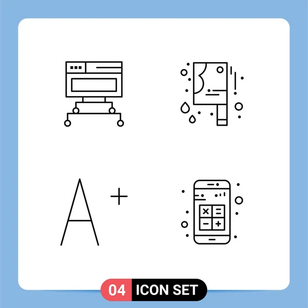 Universal Icon Symbols Group Modern Filledline Flat Színek Számítógép Add — Stock Vector