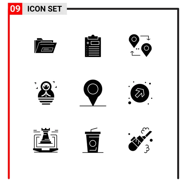 Creative Icons Modern Signs Sysymbols Arrow Location Location Location Children — Vector de stock