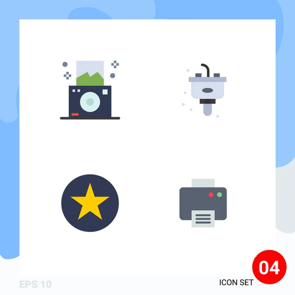 Universal Flat Icons Set Για Web Και Mobile Applications Κάμερα — Διανυσματικό Αρχείο