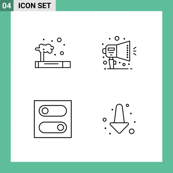 Creative Icons Modern Jelek Szimbólumok Gáz Kapcsoló Hulladék Promóció Nyíl — Stock Vector