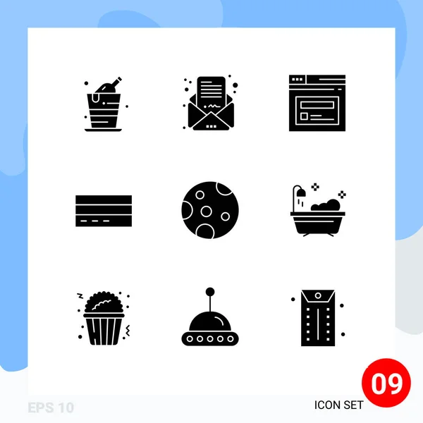 Creative Icons Modern Signs Sysymbols User Finance Internet Credit Business — Vector de stock