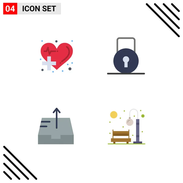 Set Von Kommerziellen Flachen Icons Pack Für Pflege Briefkasten Medizin — Stockvektor