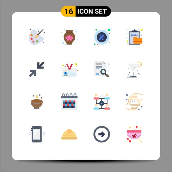 Creative Icons Modern Signs Symbols Arrow File Part Document Archive — Stockový vektor