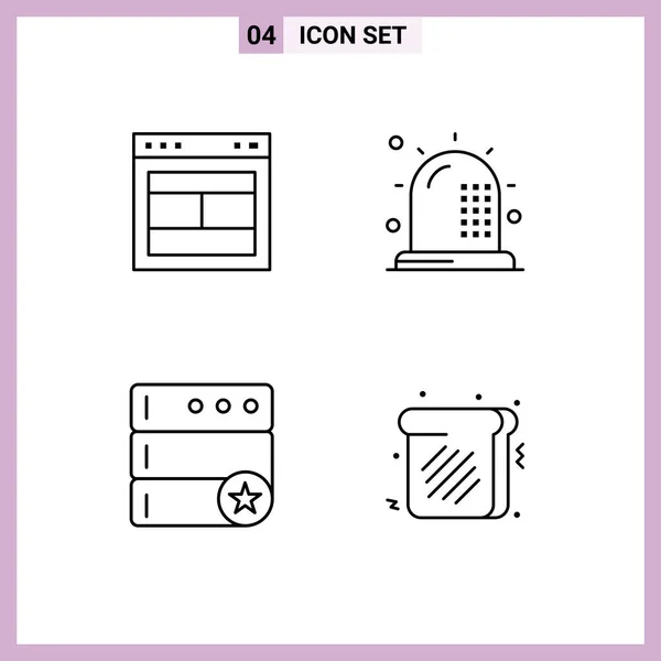 Set Modern Icons Sysymbols Signs Design Health Web Disease Favorite — Vector de stock