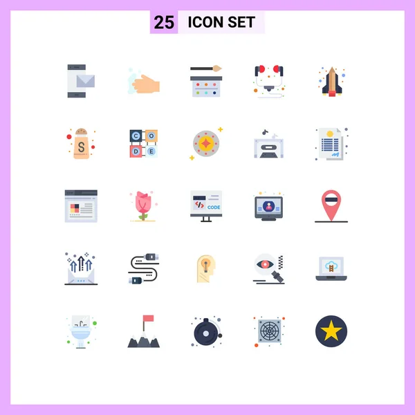 Stock Vector Icon Pack Linia Znaki Symbole Dla Zestawu Słuchawkowego — Wektor stockowy