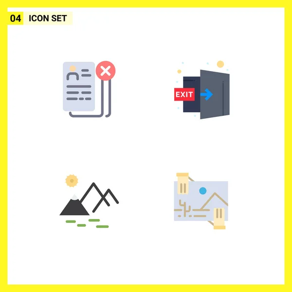 Flat Icon Pack Mit Universellen Symbolen Für Unternehmen Umwelt Arbeit — Stockvektor