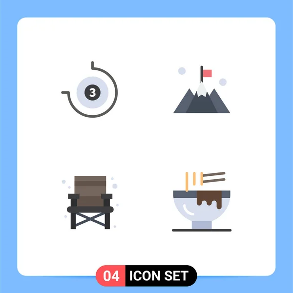 Creative Icons Modern Signs Sysymbols Count Travel Flag User Drink — Vector de stock