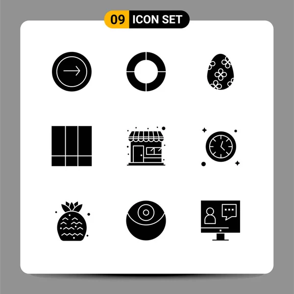 Interface Usuário Solid Glyph Pack Modern Signs Symbols Market Store —  Vetores de Stock