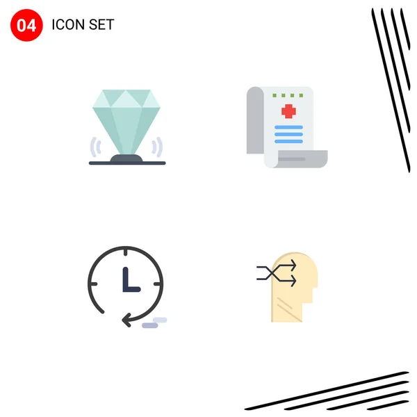 Universal Icon Symbols Group Modern Flat Icons Diamond Report Ruby — Vetor de Stock