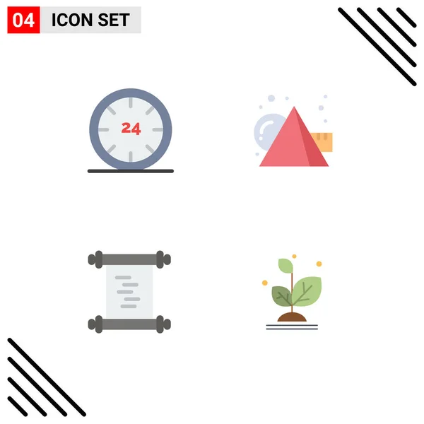 Interface Usuário Flat Icon Pack Modern Signs Symbols History Arts — Vetor de Stock