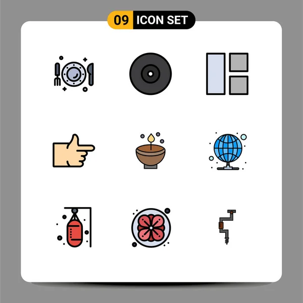 User Interface Filledline Flat Color Pack Modern Signs Symbols Deepam — Stock Vector