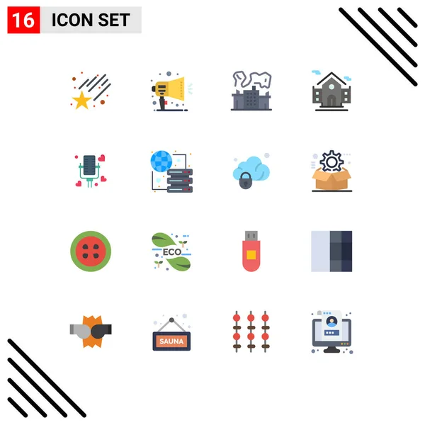Universal Icon Sysymbols Group Modern Flat Colors Wedding Love Industry — Archivo Imágenes Vectoriales