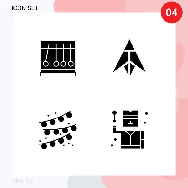 Pictogram Set Simple Solid Glyphs Perpecul Party Decoration Medicine Crypto — Διανυσματικό Αρχείο