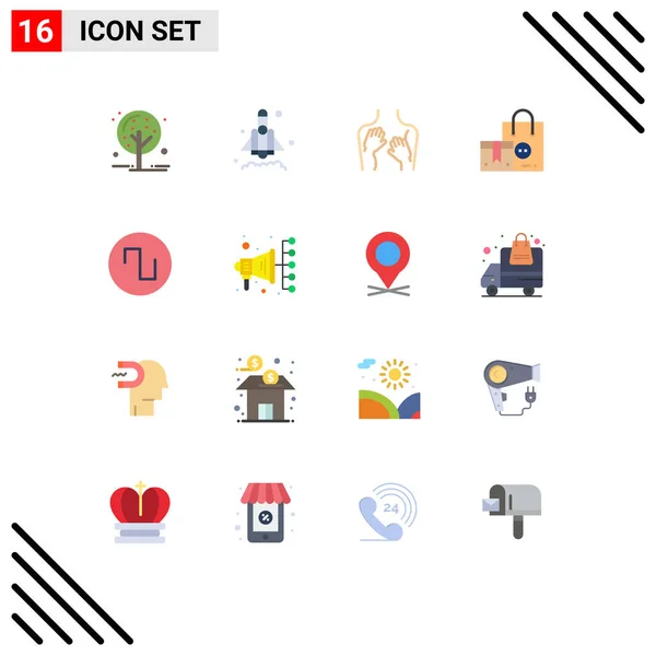 Creative Icons Modern Signs Sysymbols Sound Shopping Health Product Bag — Archivo Imágenes Vectoriales
