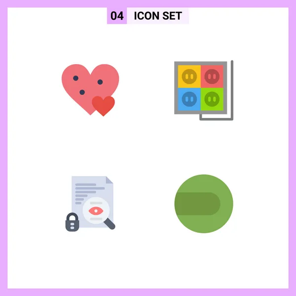 Creative Icons Modern Signs Sysymbols Heart Tool Gift Construction Search — Archivo Imágenes Vectoriales