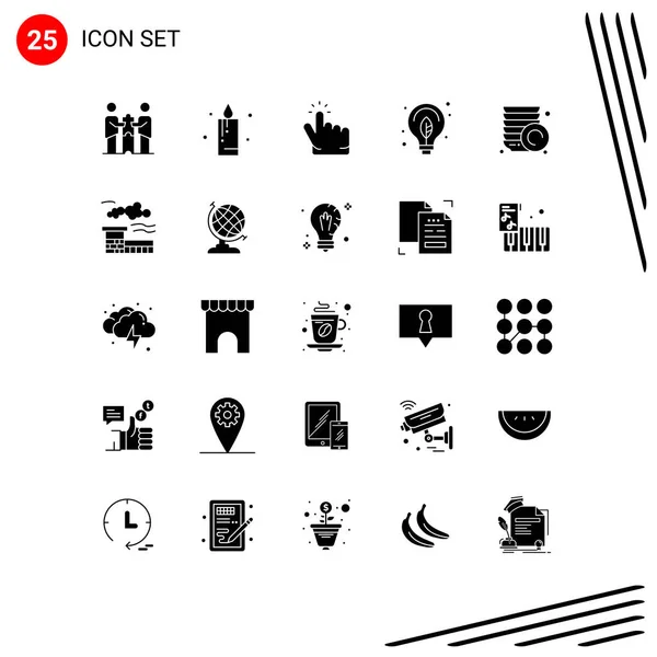 Icône Vectorielle Stock Paquet Signes Symboles Ligne Pour Plaque Ampoule — Image vectorielle
