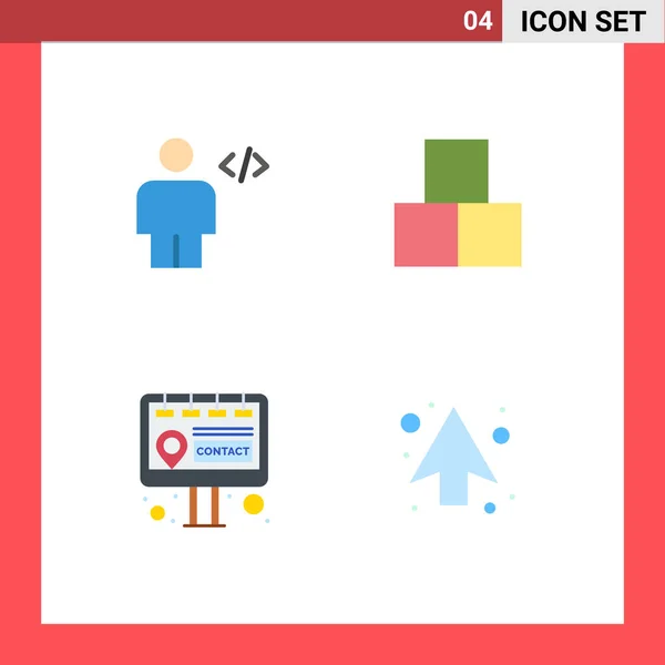 Pack Modern Flat Icons Signs Symbols Web Print Media Avatar — Stock Vector