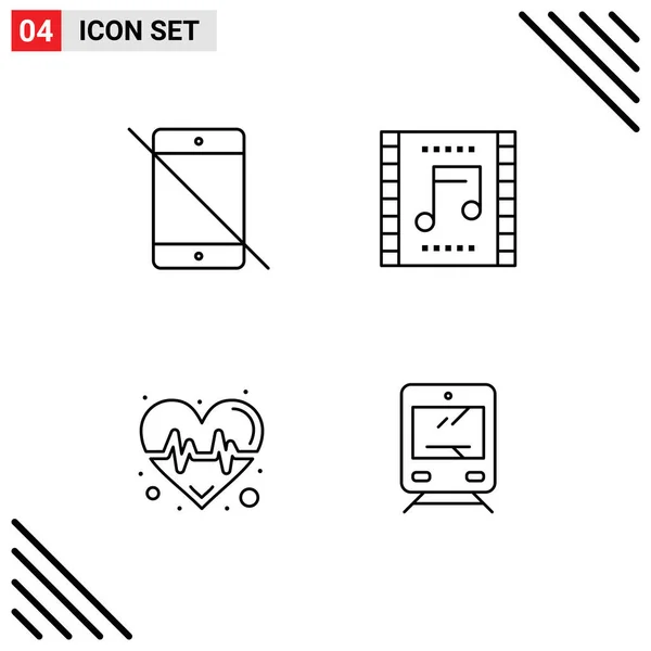 사용자 인터페이스 콘서트 Editable Vector Design Elements 이겼습니다 — 스톡 벡터