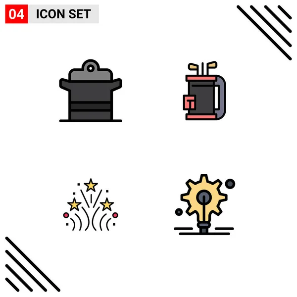 Icône Vectorielle Stock Paquet Signes Symboles Ligne Pour Cuisinière Bâton — Image vectorielle