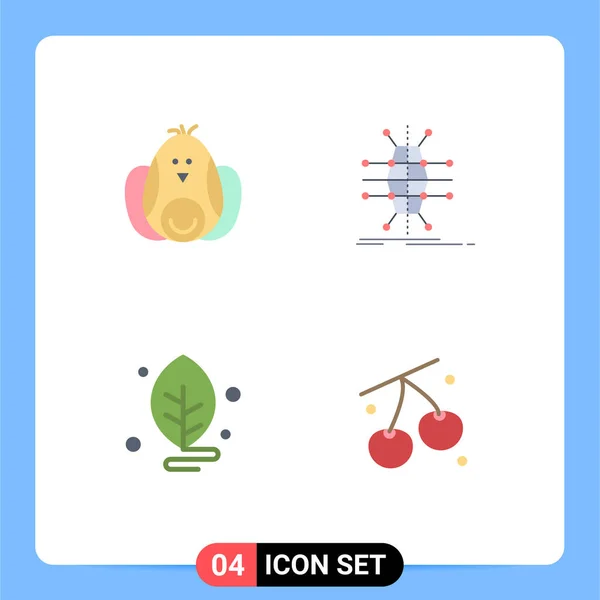 Flat Icon Konzept Für Webseiten Mobile Und Apps Huhn Biologie — Stockvektor