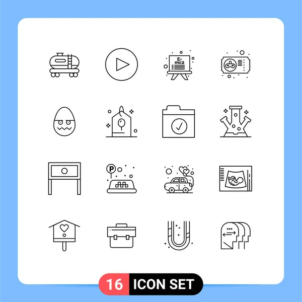 Icône Vectorielle Stock Paquet Signes Symboles Ligne Pour Célébration Oeuf — Image vectorielle