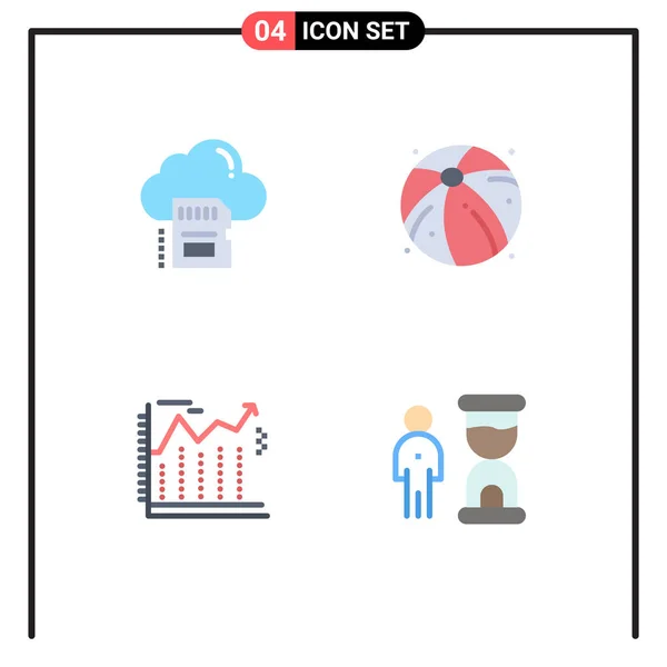 Universal Flat Icon Signs Symbols Banking Cloud Beach Economics Szerkeszthető — Stock Vector