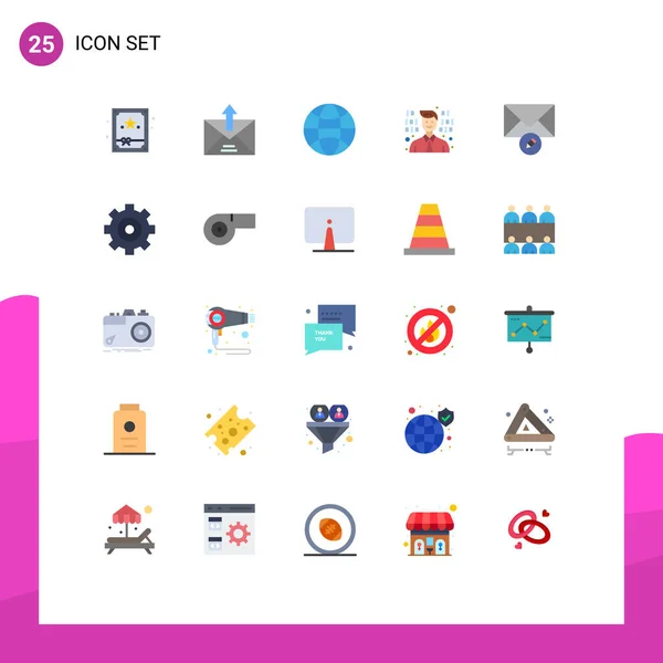 Creative Icons Современные Знаки Символы Управления Сообщение Глобус Почта Программист — стоковый вектор