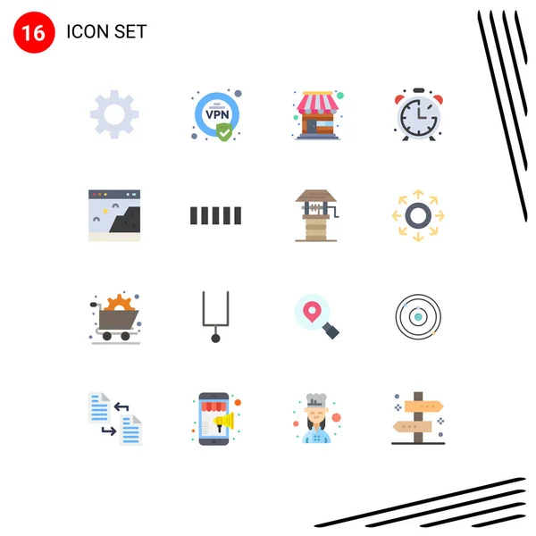 Creative Icons Modern Signs Symbols Photo Interface Store Browser Education — Stock Vector