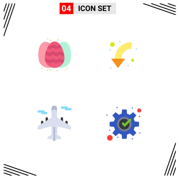 Pack Icônes Plates Modernes Signes Symboles Pour Supports Impression Web — Image vectorielle