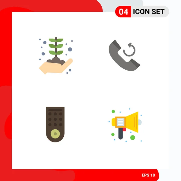 Interface Usuário Flat Icon Pack Modern Signs Symbols Business Growth — Vetor de Stock
