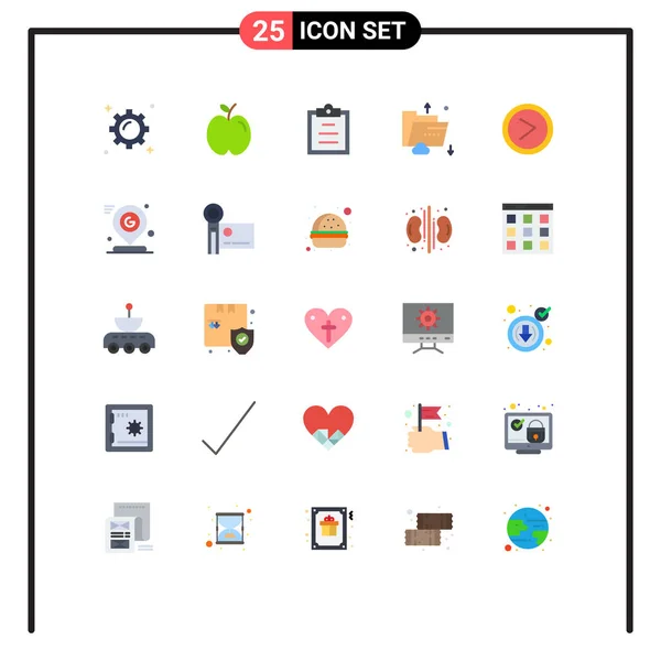 Pack Modern Flat Colors Signs Symbols Web Print Media Interface — Stock Vector