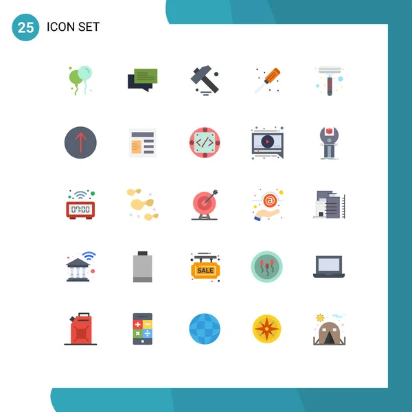 Vector Stock Icon Pack Líneas Señales Símbolos Para Flecha Sombreado — Vector de stock