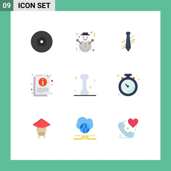 User Interface Flat Color Pack Modern Signs Symbols Document Information — Διανυσματικό Αρχείο