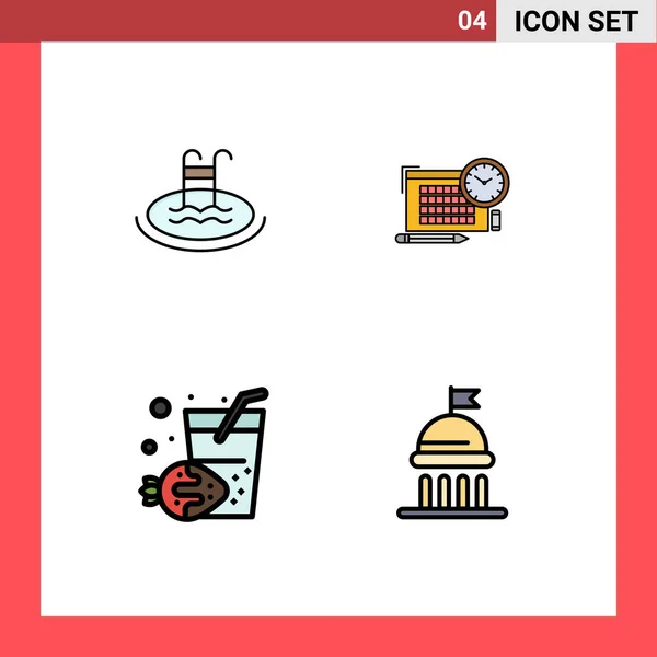 서비스 캠페인 Editable Vector Design Elements 미디어를 사인과 — 스톡 벡터