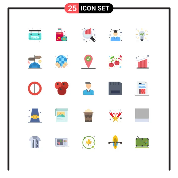 Universal Icon Symbols Gruppe Von Modernen Flachen Farben Der Idee — Stockvektor