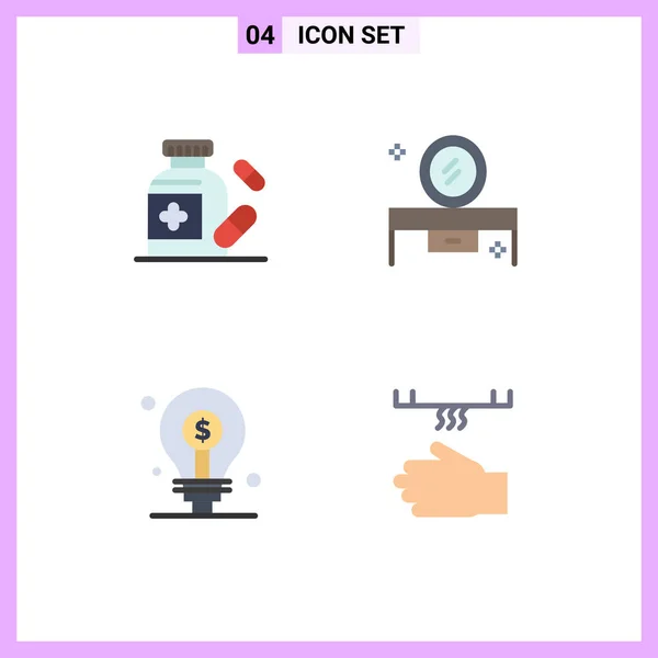 Flat Icon Concept Websites Mobile Apps Medical Business Beauty Salon — Stock Vector