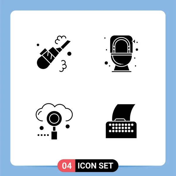 Stock Vector Icon Pack Mit Linienzeichen Und Symbolen Für Reiniger — Stockvektor