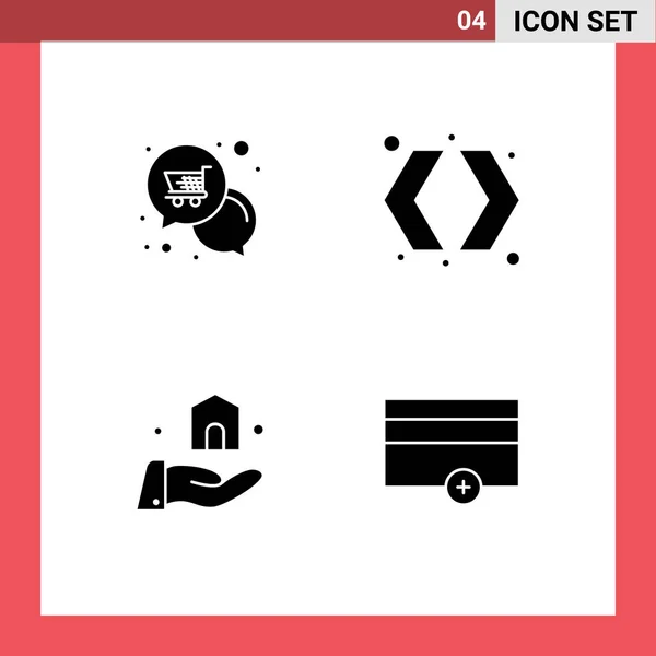 Creative Icons Modern Jelek Szimbólumok Mail Épület Bolt Kapcsoló Építés — Stock Vector