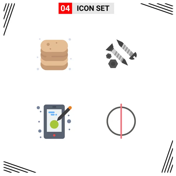 Universal Flat Icons Set Für Web Und Mobile Anwendungen Rindfleisch — Stockvektor