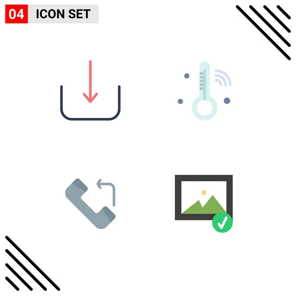 Thematic Vector Flat Icons Editable Sysymbols Download Incoming Internet Things — Vector de stock
