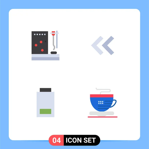 Modern Set Flat Icons Pictograph Blood Devices Room Arrows Status — Vector de stock